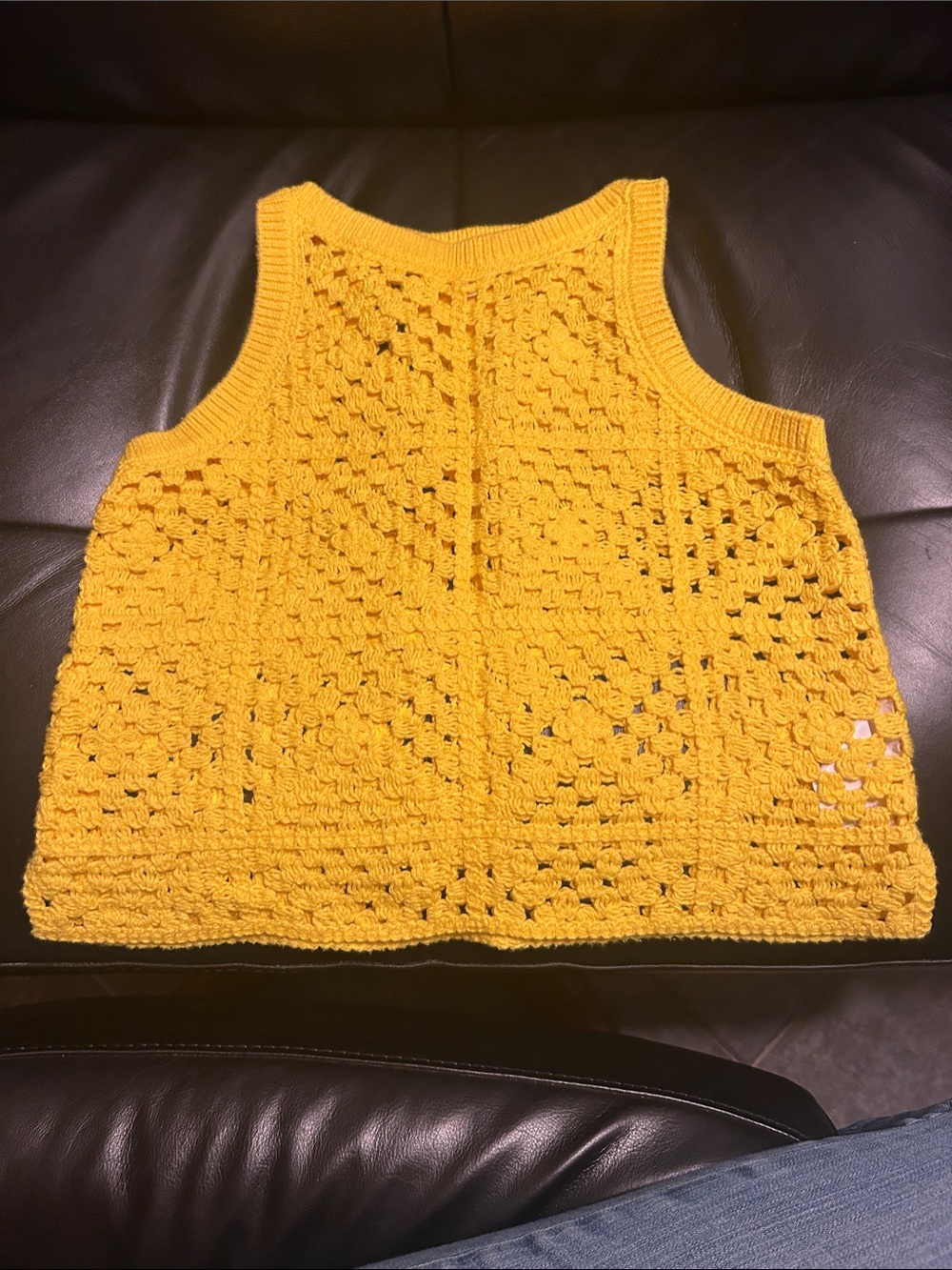 Crewcuts crocheted Tank Top - Bright Yellow